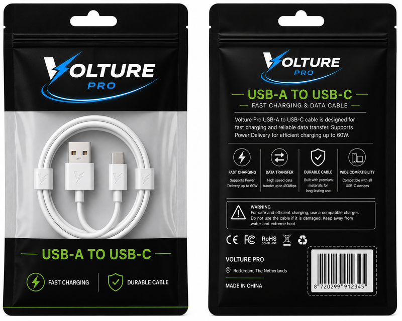 Volture Pro USB-A to USB-C Cable (braided)