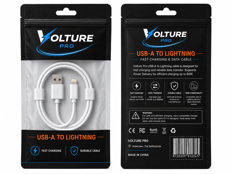 Volture Pro USB-A to Lightning Cable (braided)